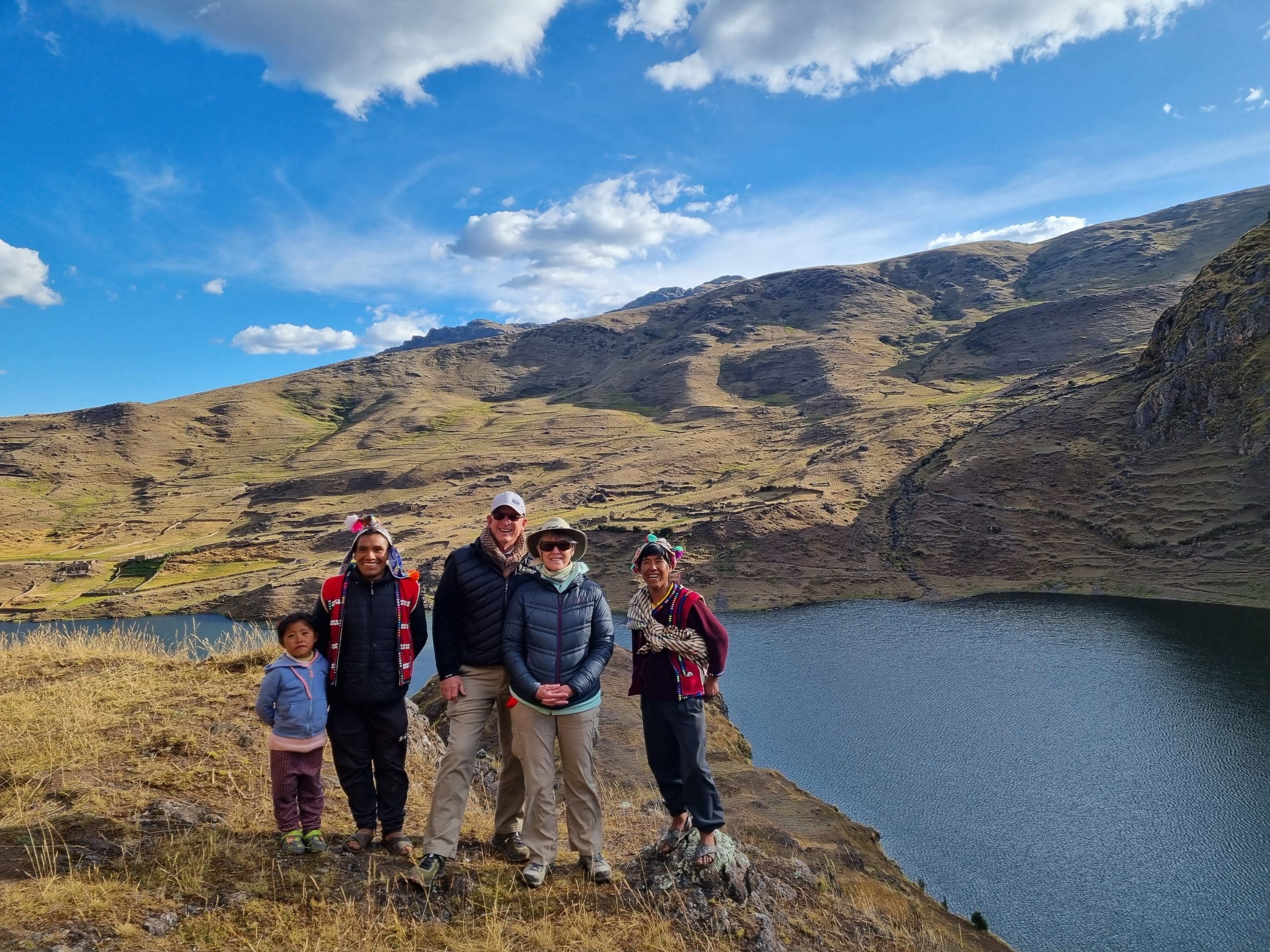 with client´s at Lares trek