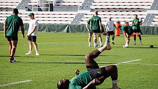 South Africa train ahead of final World Cup pool game against Tonga